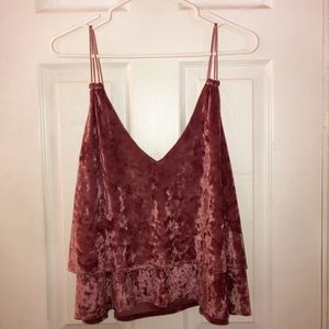 Cropped Velvet Tank